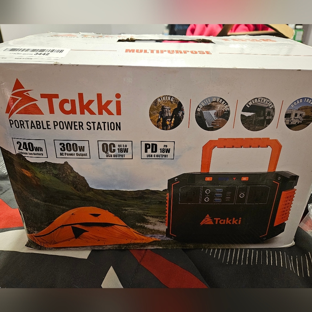 Takki portable power station model T638 300W with lithium ion battery 240wh